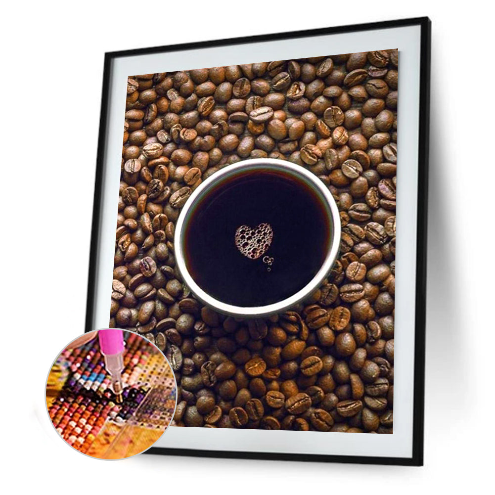 Coffee - Full Round Drill Diamond Painting 35*45CM