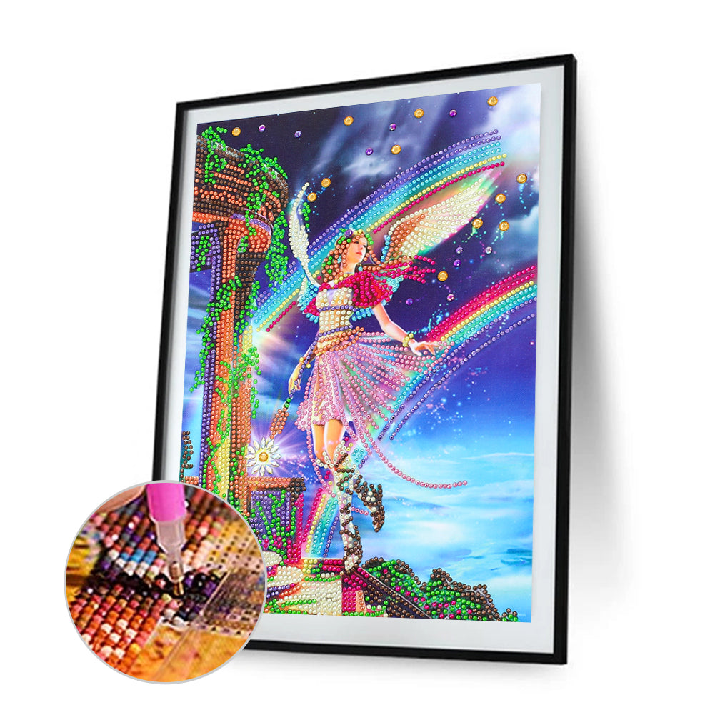 Cartoon Girl - Special Shaped Drill Diamond Painting 30*40CM