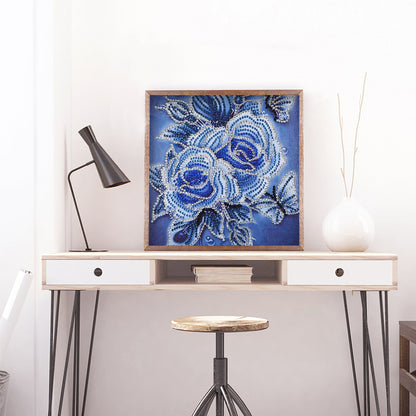 Rose Flower - Special Shaped Drill Diamond Painting 30*30CM