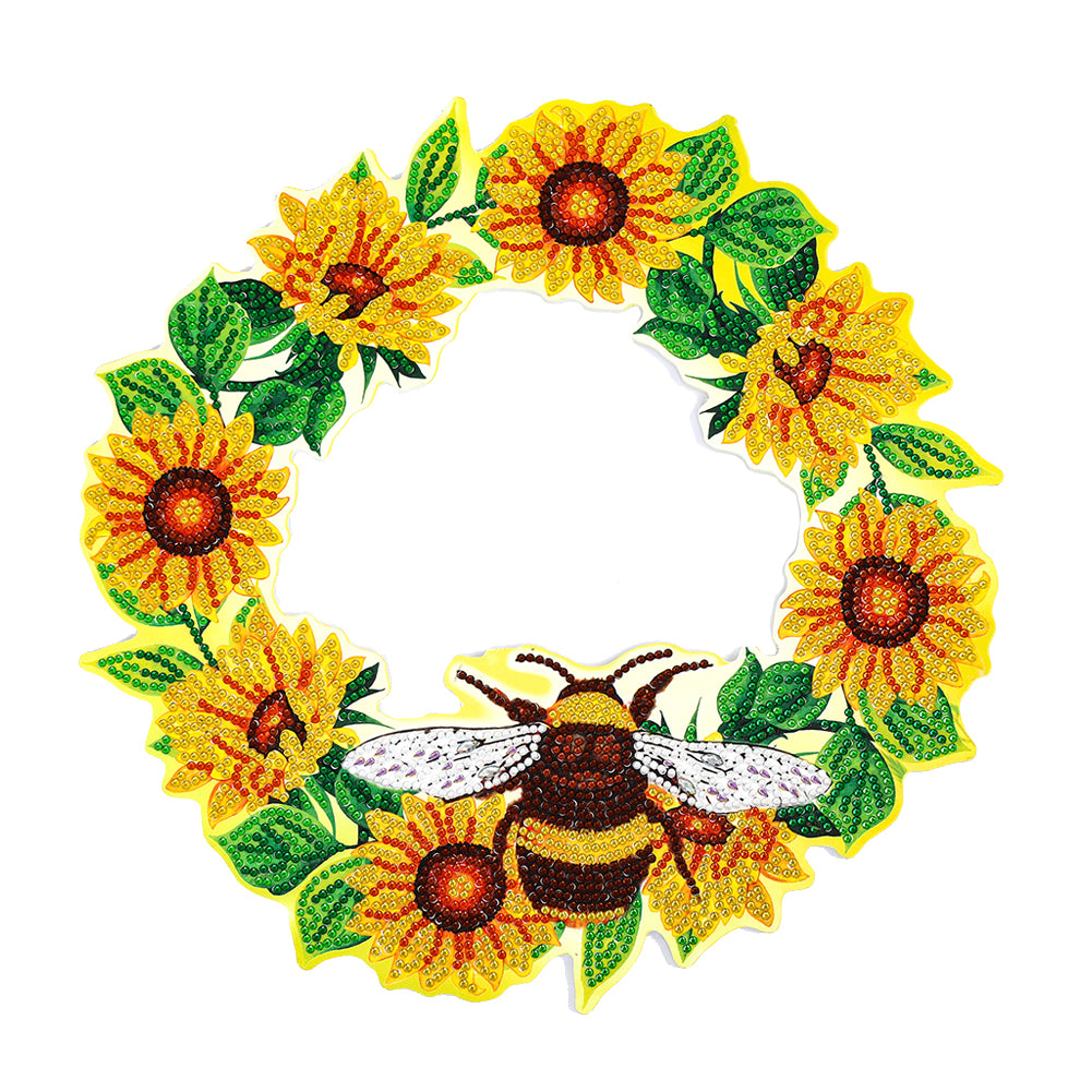 5D DIY Spot Drill Diamond Painting Crystal Wreath Kit Art Crafts Home Decor