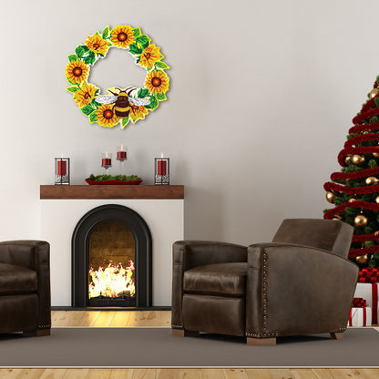 5D DIY Spot Drill Diamond Painting Crystal Wreath Kit Art Crafts Home Decor