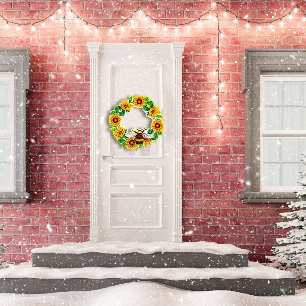 5D DIY Spot Drill Diamond Painting Crystal Wreath Kit Art Crafts Home Decor