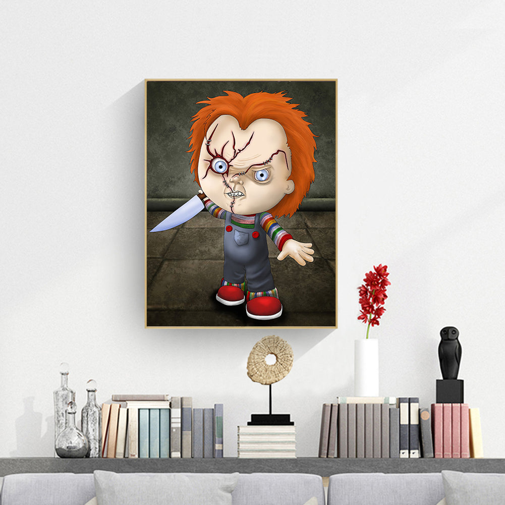 Horror Doll - Full Round Drill Diamond Painting 30*40CM