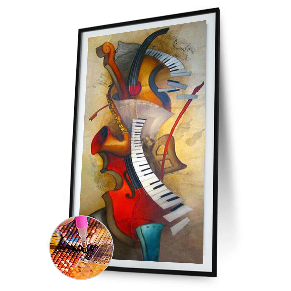 Musical Instrument - Full Round Drill Diamond Painting 40*80CM