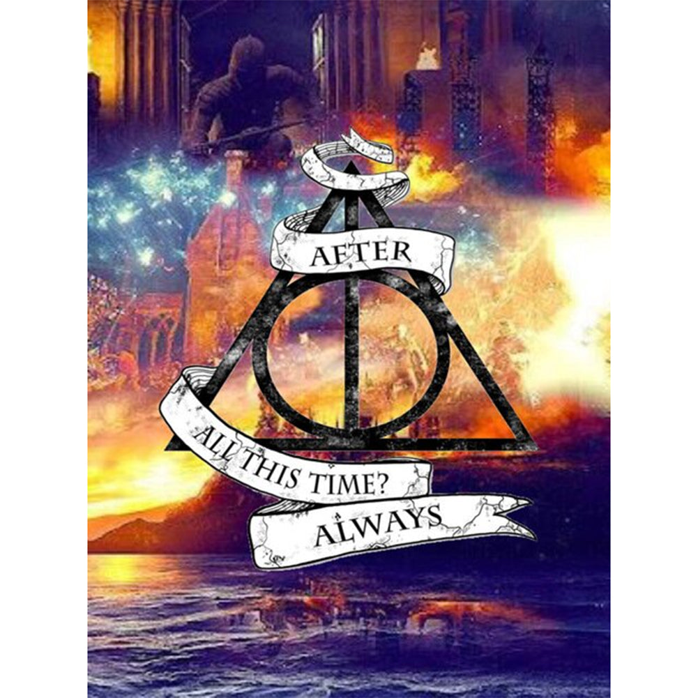 Triangle Word - Full Round Drill Diamond Painting 30*40CM