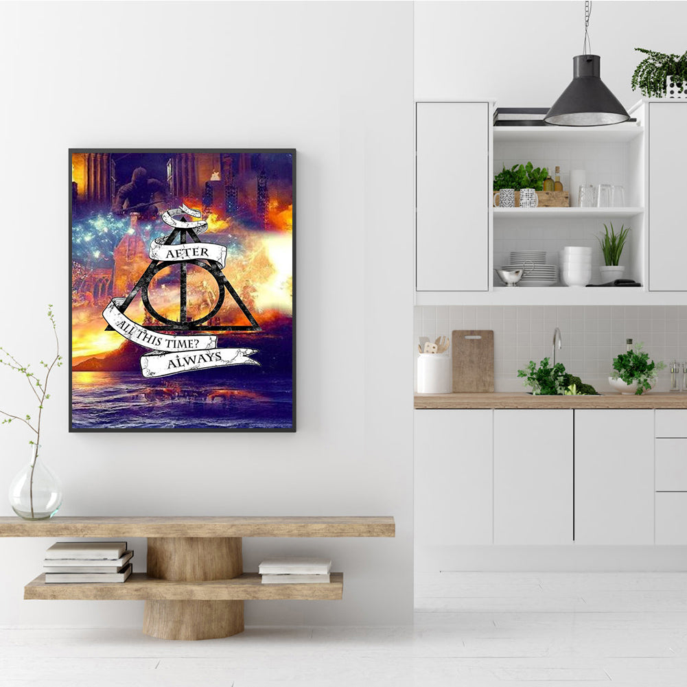 Triangle Word - Full Round Drill Diamond Painting 30*40CM