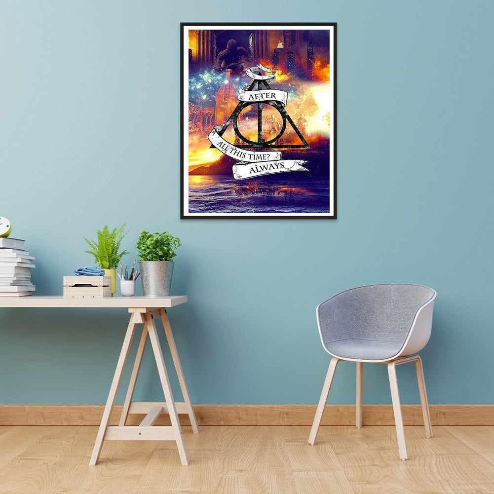 Triangle Word - Full Round Drill Diamond Painting 30*40CM