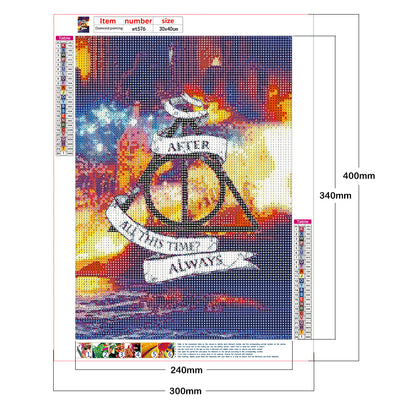 Triangle Word - Full Round Drill Diamond Painting 30*40CM