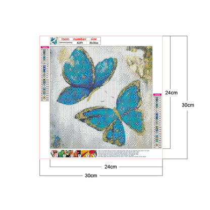 Butterfly - Full Round Drill Diamond Painting 30*30CM