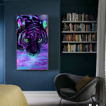 Purple Tiger - Full Round Drill Diamond Painting 45*80CM