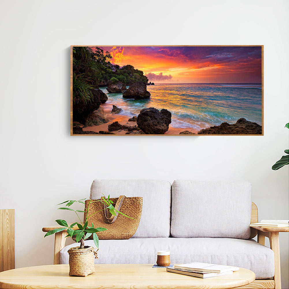 Sun Beach - Full Square Drill Diamond Painting 80*40CM