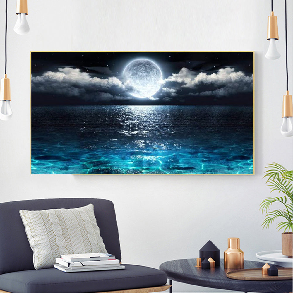 Sea Moon - Full Square Drill Diamond Painting 80*40CM