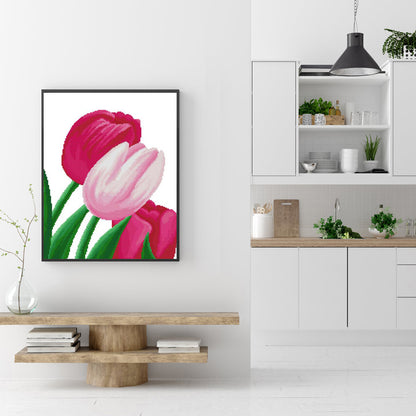 Tulips Flowers - Full Round Drill Diamond Painting 30*40CM