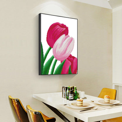 Tulips Flowers - Full Round Drill Diamond Painting 30*40CM