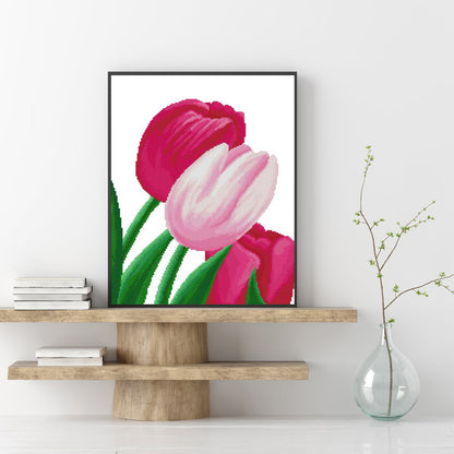 Tulips Flowers - Full Round Drill Diamond Painting 30*40CM