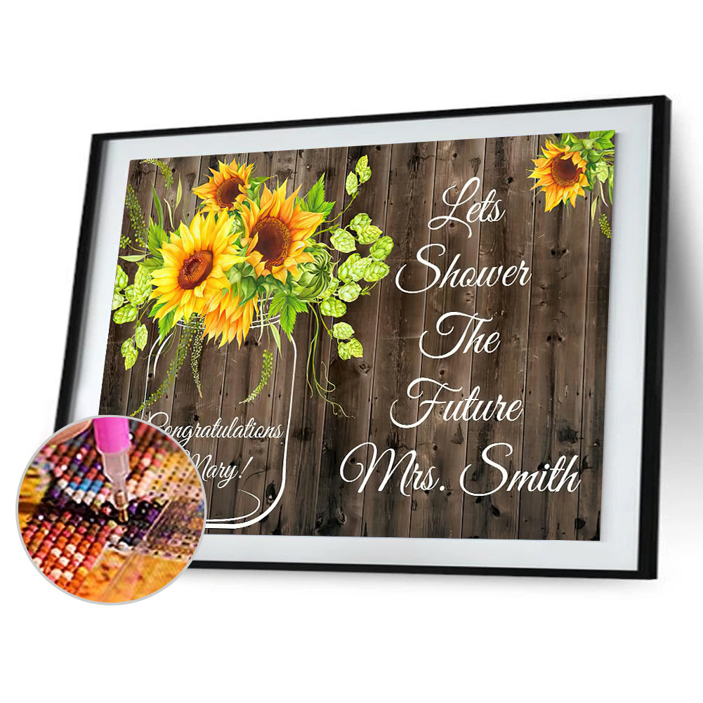 English Sentence - Full Round Drill Diamond Painting 50*40CM