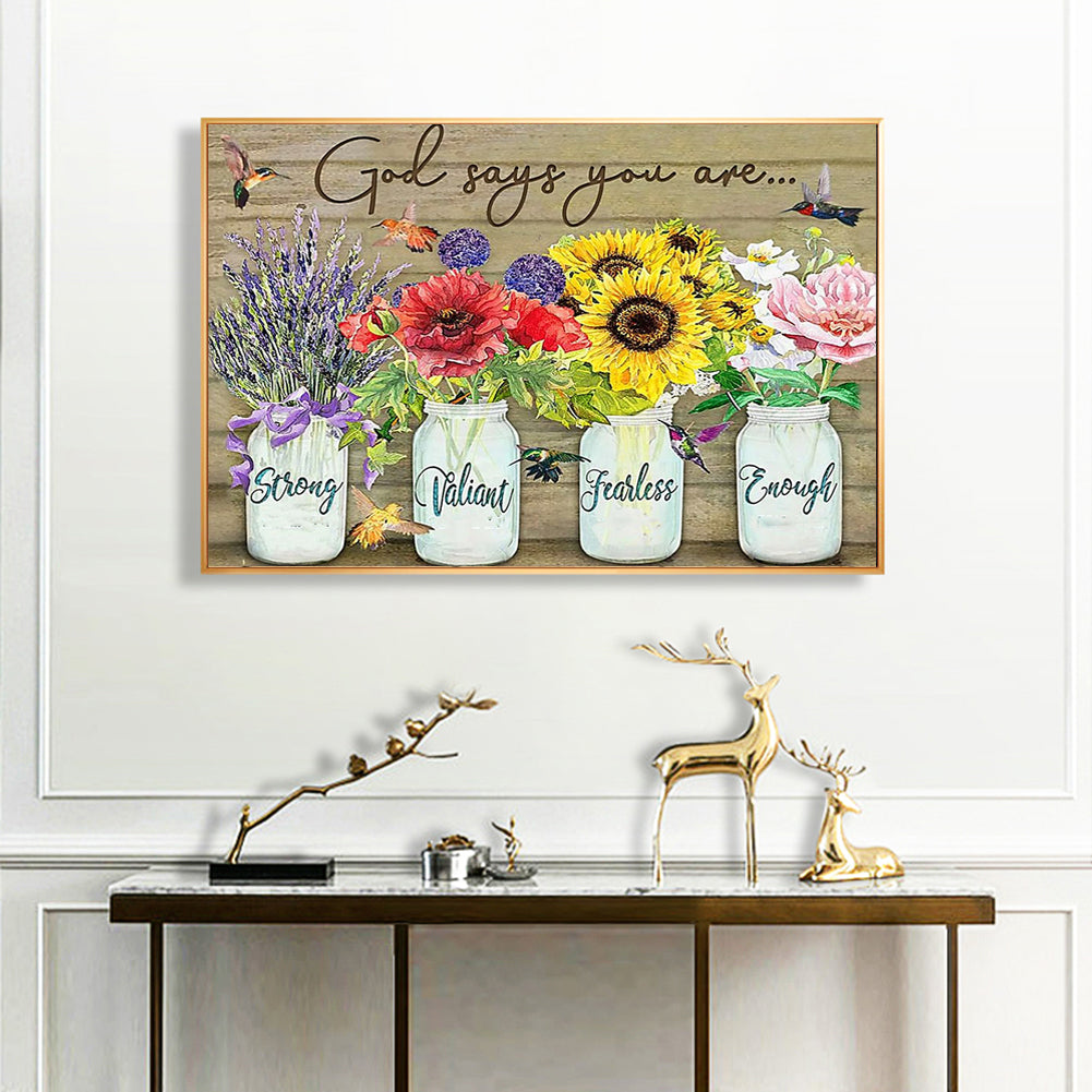 English Sentence - Full Round Drill Diamond Painting 50*40CM