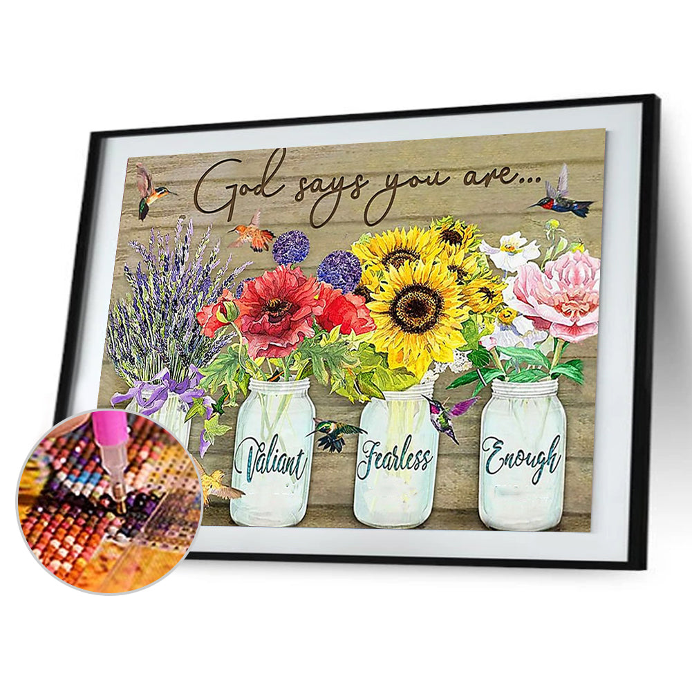 English Sentence - Full Round Drill Diamond Painting 50*40CM