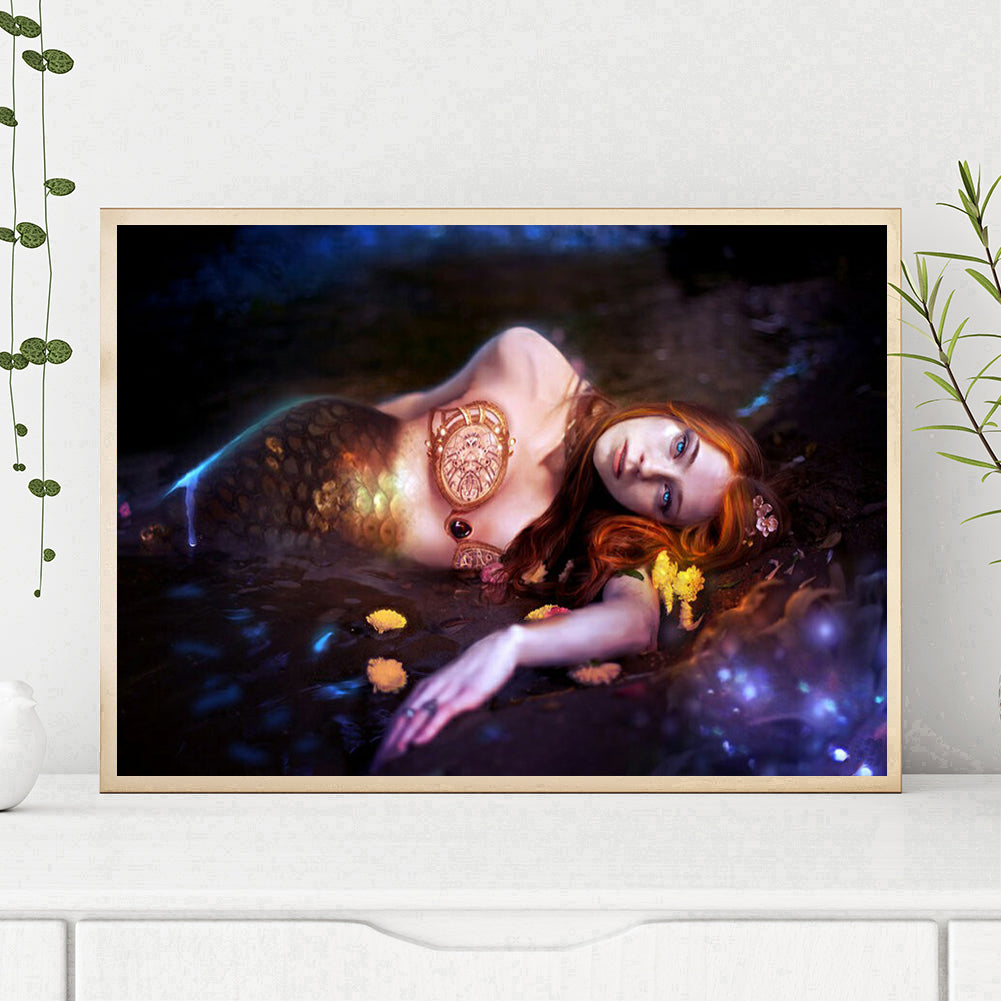 Mermaid - Full Round Drill Diamond Painting 40*30CM