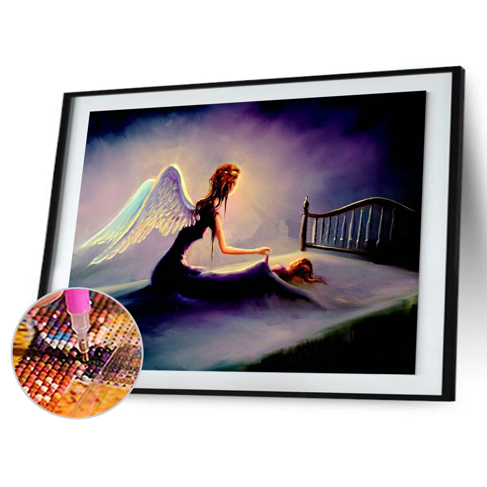 Wing Girl - Full Round Drill Diamond Painting 40*30CM