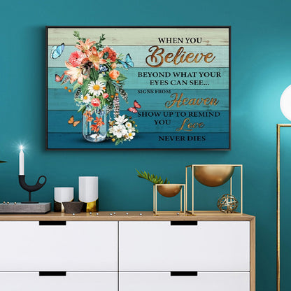 Butterfly Flowers - Full Round Drill Diamond Painting 40*60CM
