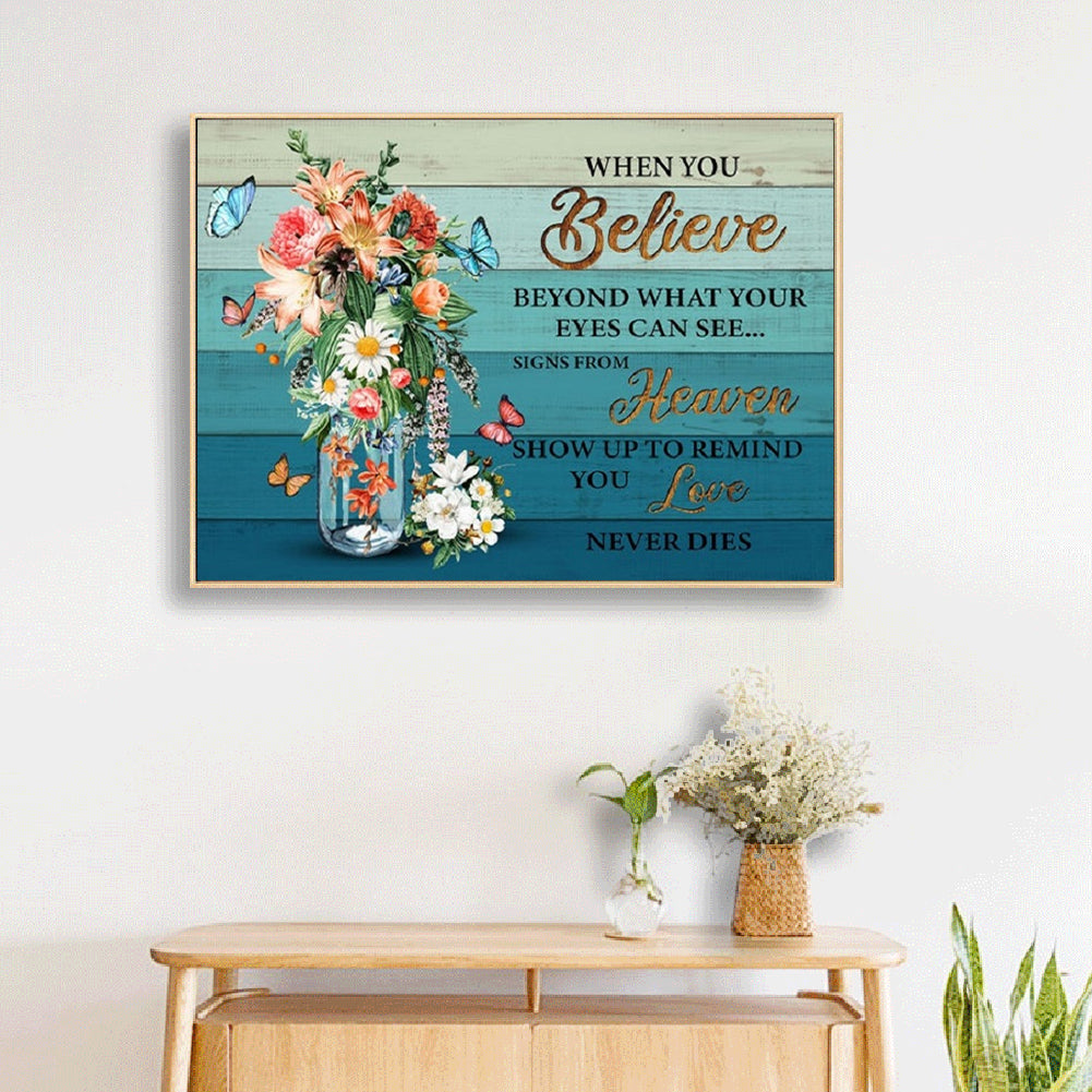 Butterfly Flowers - Full Round Drill Diamond Painting 40*60CM