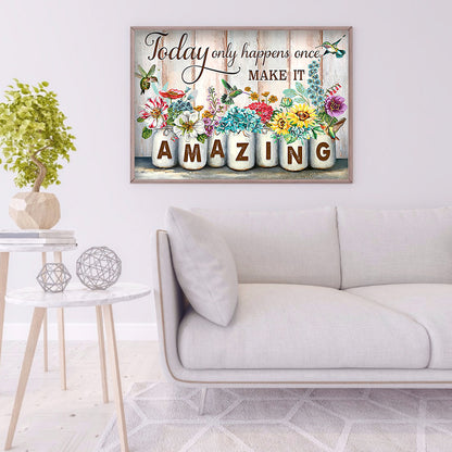 Amazing Sentence - Full Round Drill Diamond Painting 50*40CM