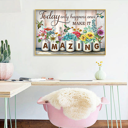 Amazing Sentence - Full Round Drill Diamond Painting 50*40CM