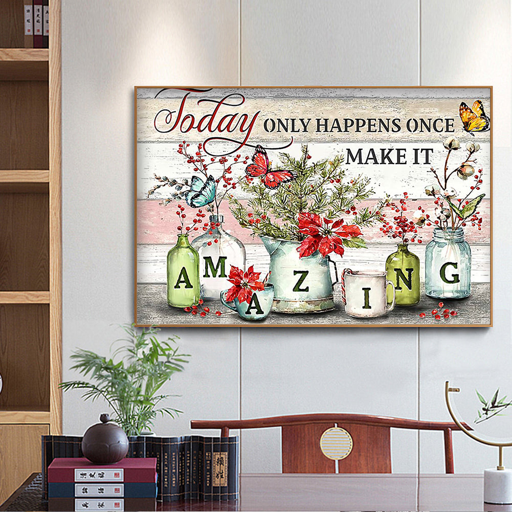 Amazing Sentence - Full Round Drill Diamond Painting 50*40CM