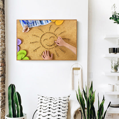 Beach Letter - Full Round Drill Diamond Painting 40*30CM