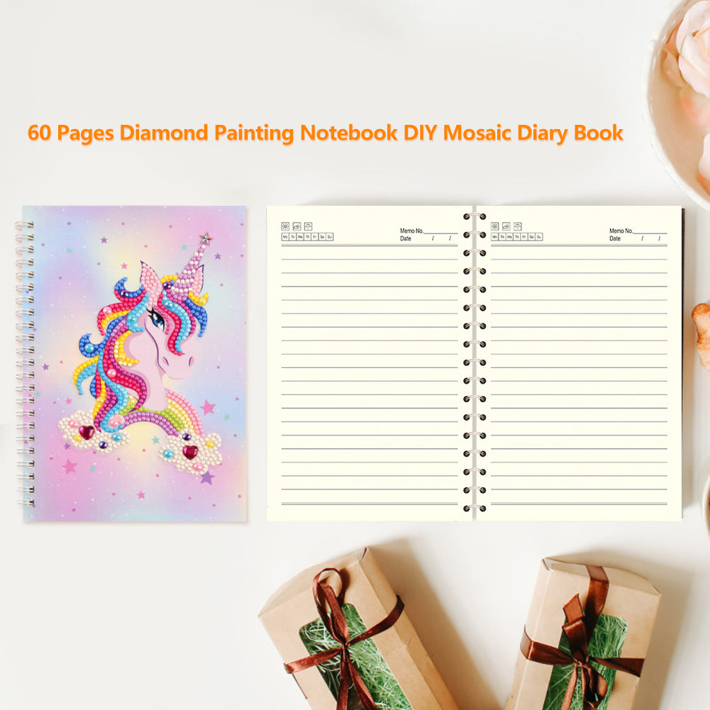 60 Pages Diamond Painting Notebook DIY 5D Rhinestone Drawing Diary Books