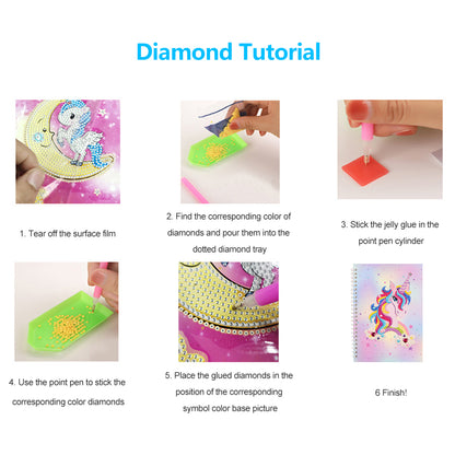 60 Pages Diamond Painting Notebook DIY 5D Rhinestone Drawing Diary Books