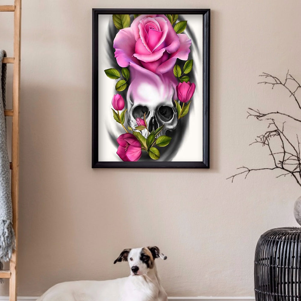 Skull - Full Round Drill Diamond Painting 30*40CM