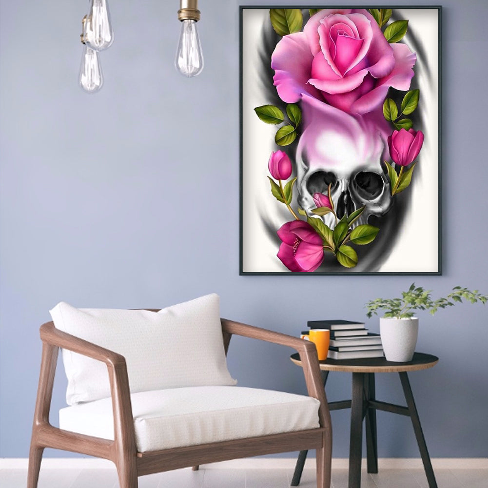 Skull - Full Round Drill Diamond Painting 30*40CM