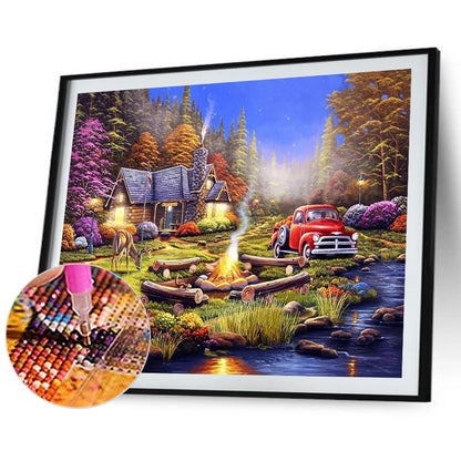 House - Full Round Drill Diamond Painting 50*40CM