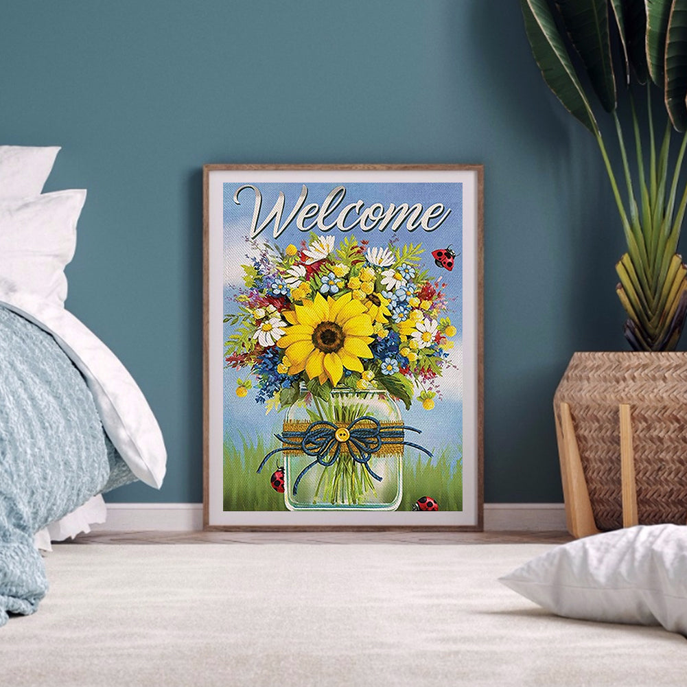 Sunflower - Full Round Drill Diamond Painting 30*40CM