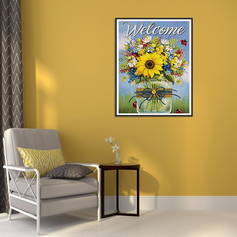 Sunflower - Full Round Drill Diamond Painting 30*40CM