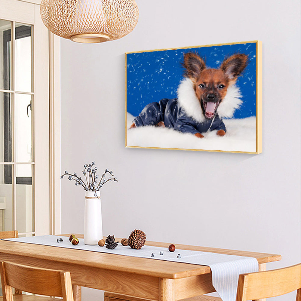 Dog Puppy - Full Round Drill Diamond Painting 30*40CM