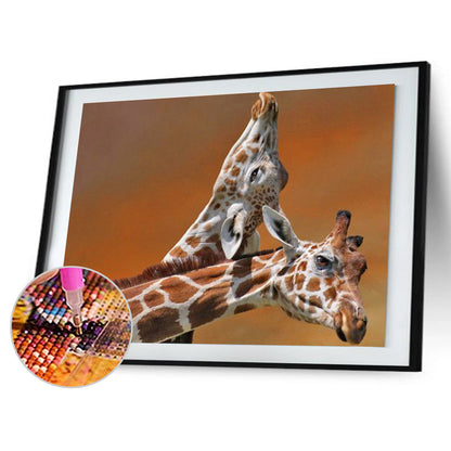 Giraffe - Full Round Drill Diamond Painting 30*40CM