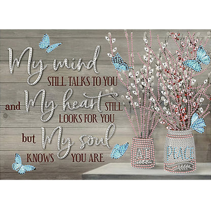 Letter Flower - Special Shaped Drill Diamond Painting 40*30CM