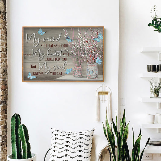 Letter Flower - Special Shaped Drill Diamond Painting 40*30CM