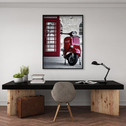 Red Motorcycle - Full Round Drill Diamond Painting 30*40CM