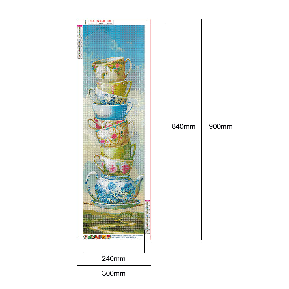 Cup Kitchenware - Full Round Drill Diamond Painting 90*30CM