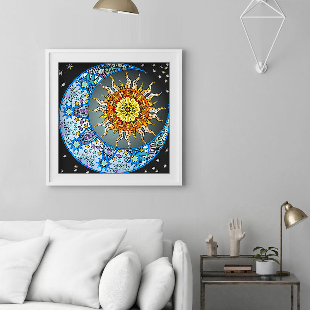 Sun Moon - Special Shaped Drill Diamond Painting 30*30CM