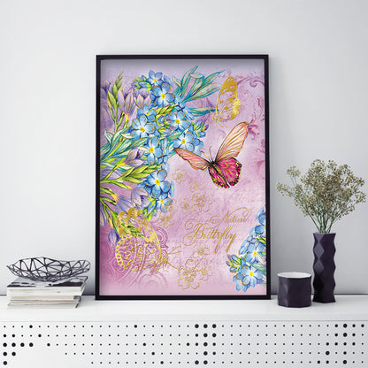 Butterfly - Full Round Drill Diamond Painting 30*40CM