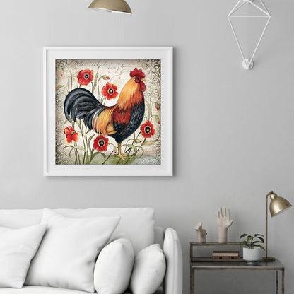 Chickens - Full Round Drill Diamond Painting 30*30CM