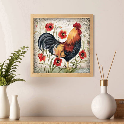 Chickens - Full Round Drill Diamond Painting 30*30CM