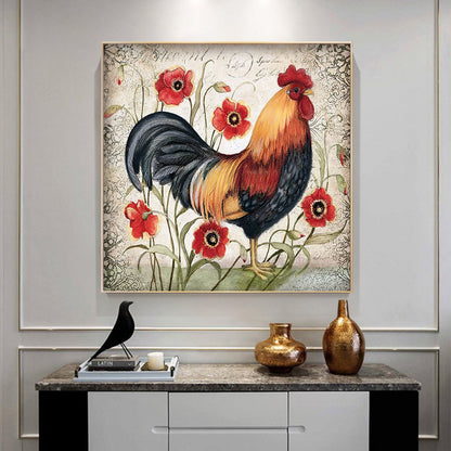 Chickens - Full Round Drill Diamond Painting 30*30CM