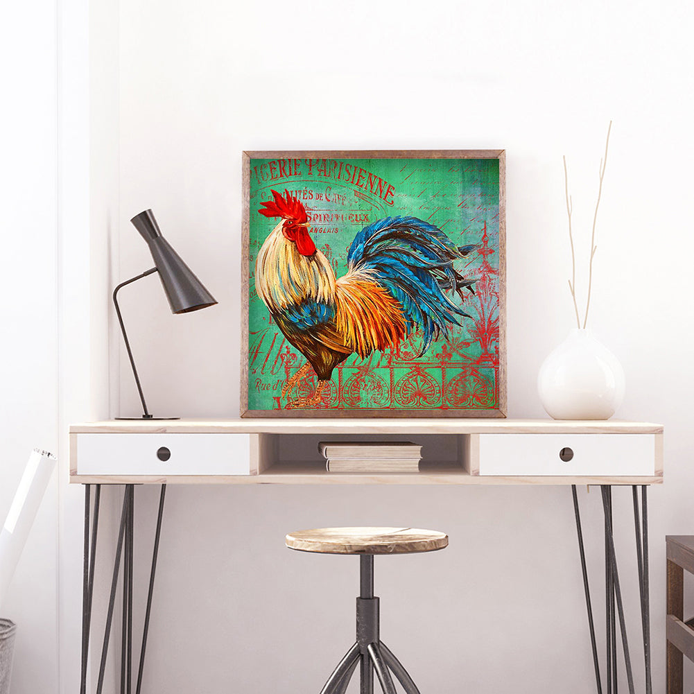 Chickens - Full Round Drill Diamond Painting 30*30CM