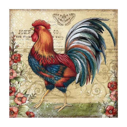 Chickens - Full Round Drill Diamond Painting 30*30CM